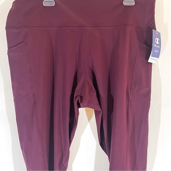 NWT Champion Dark Berry Pocket Compression Leggings - Picture 5 of 10